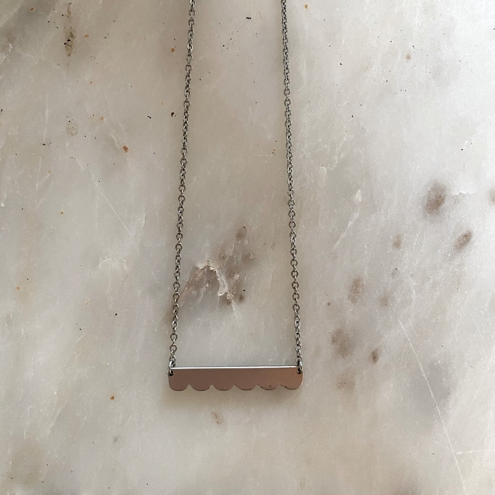Silver bar necklace